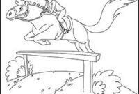 ausmalbild springreiten