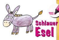 esel zeichnung einfach