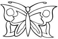 ausmalbild schmetterling einfach