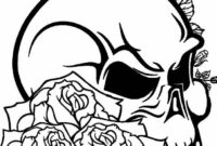 totenkopf mit rosen zum ausmalen totenkopf mit rosen zum ausmalen
