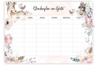 coole stundenpläne zum ausdrucken