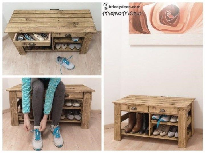 fabriquer un meuble a chaussure avec des palettes