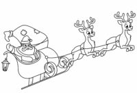 weihnachtsmann schlitten ausmalbild weihnachtsmann schlitten ausmalbild