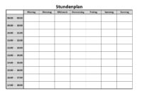 tagesplan mit uhrzeit vorlage pdf
