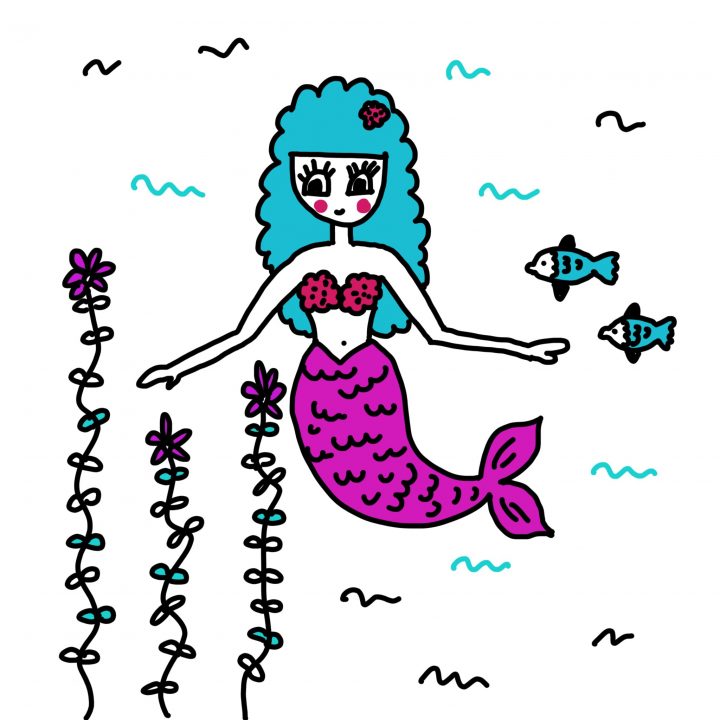 Meerjungfrau Zeichnen - Malen Für Kinder - How To Draw A Mermaid - Как
