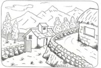 landschaft zum ausmalen einfach landschaft zum ausmalen einfach