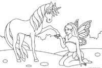 ausmalbild einhorn und fee ausmalbild einhorn und fee