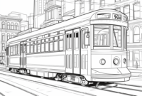 ausmalbild straßenbahn