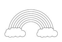 regenbogen ausmalbild zum ausdrucken
