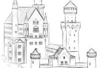 schloss zeichnen einfach