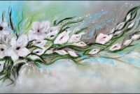 acrylbild malen blumen