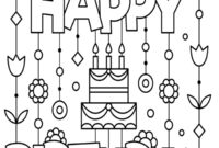 ausmalbilder happy birthday ausmalbilder happy birthday