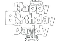 ausmalbild papa geburtstag