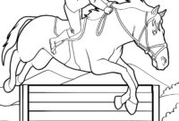 ausmalbilder pferd springen