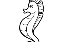 seepferdchen malen vorlagen