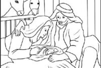 weihnachtskrippe ausmalbild weihnachten krippe