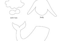 bastelvorlage meerjungfrau schablone