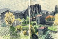 landschaften zeichnen farbig landschaften zeichnen farbig