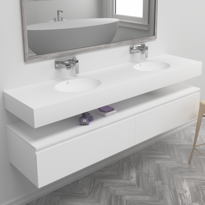 meuble salle de bain corian