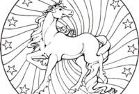 ausmalbild pferd mandala