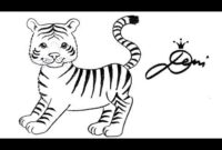 tiger malen leicht