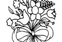 blumenstrauß zum ausmalen