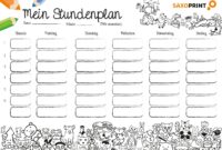 stundenplan zum ausmalen