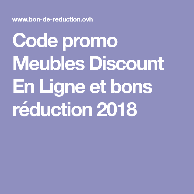 code promo mon meuble tendance