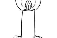 kerze ausmalbild einfach