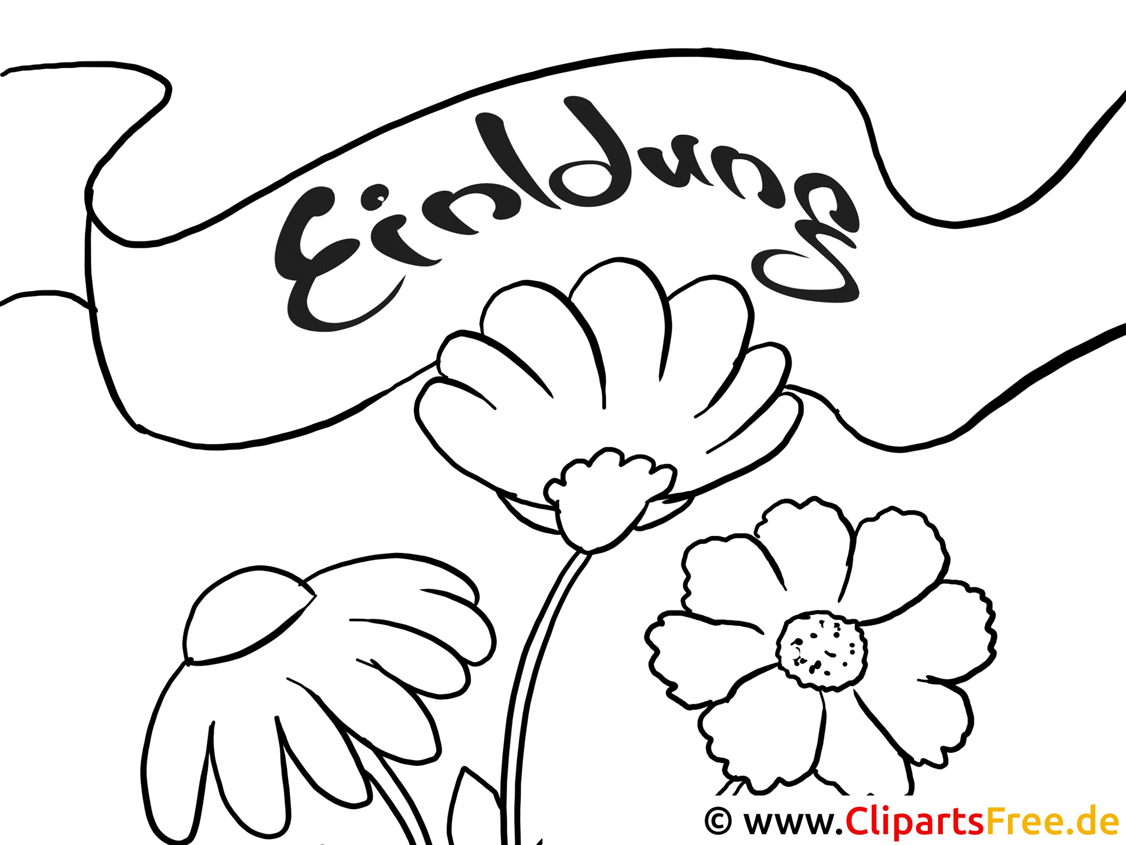 Malvorlage Einladung zum Ausmalen