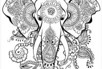 ausmalbild elefant mandala