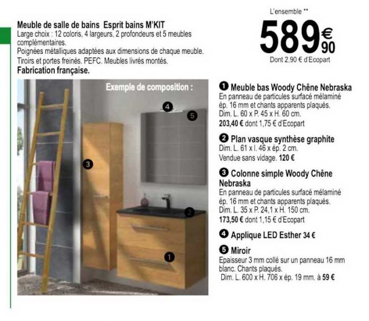 meuble salle de bain tridome