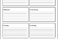 wochenplan vorlage kostenlos
