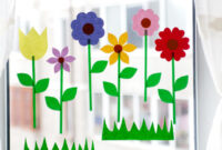fensterbild blumen basteln