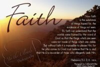 faith the substance of things hoped for faith the substance of things hoped for