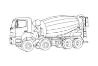 ausmalbilder betonmischer