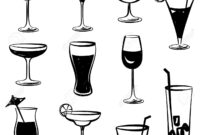 cocktailglas zeichnung cocktailglas zeichnung