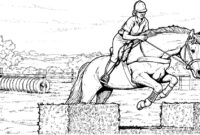 springreiten reiterin ausmalbilder pferde