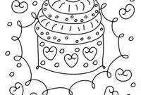 ausmalbilder geburtstag kuchen