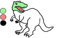 dino leicht zeichnen