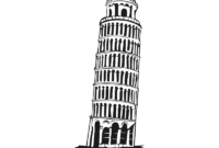schiefer turm von pisa zeichnen