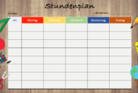 stundenpläne ausdrucken kostenlos