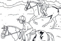 ausmalbilder pferd mit reiterin