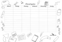 ausmalbild stundenplan ausmalbild stundenplan