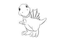 malvorlage dinosaurier einfach