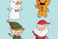 weihnachtsmänner gezeichnet