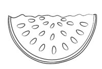 wassermelone zum ausmalen