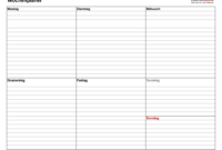 wochenplan vorlagen wochenplan vorlagen