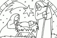 ausmalbild weihnachten krippe