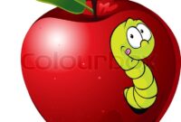 ausmalbild apfel mit wurm ausmalbild apfel mit wurm